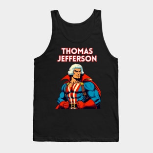 Founding Bro: Thomas Jefferson 80's Wrestler Tank Top